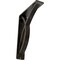 Ekena Millwork Miller Wrought Iron Bracket, (Triple center brace), Antiqued Warm Silver 2"W x 7 1/2"D x 10"H BKTM02X07X10TMIAWS - alternate 1